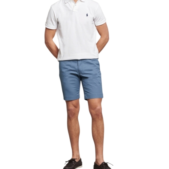 Polo Ralph Lauren Other - Polo Ralph Lauren Slim Stretch Shorts Mens Size 38 Anchor Blue Chino Preppy Golf